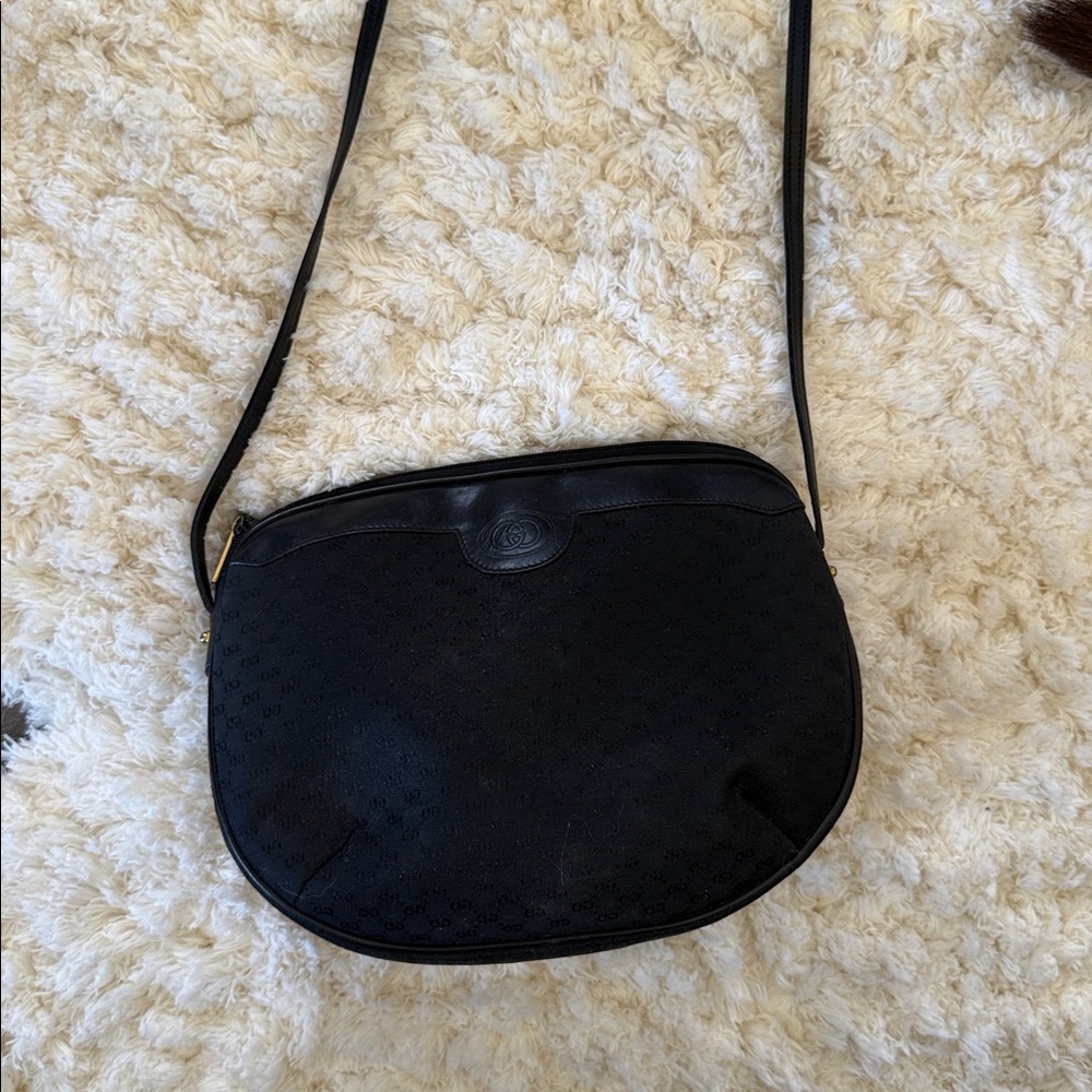 Vintage Gucci cloth fabric crossbody bag